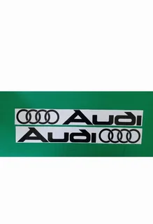 Pair of Audi logo side skirt decals stickers graphics