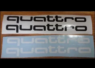 Pair of Audi logo side skirt decals stickers graphics