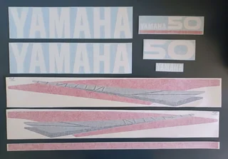 Yamaha 60 hp two stroke outboard motor cowl graphics decal sets