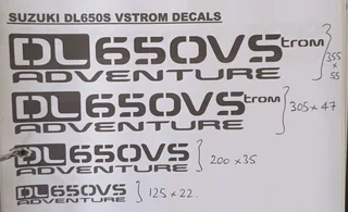 Suzuki Vstrom DL650 graphics decals sticker sets