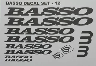 Basso Bicycle frame decals graphics vinyl cut stickers