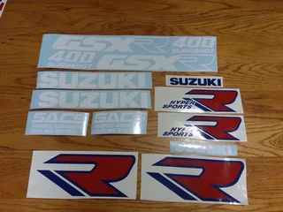 Graphics decals vinyl cut stickers for a 1989 Suzuki GSXR 400 Slingshot