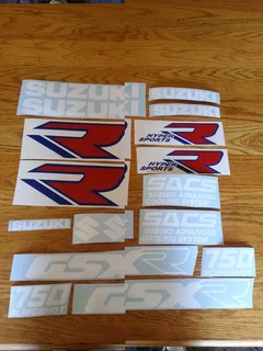 Graphics decals vinyl cut stickers for a 1989 Suzuki GSXR 400 Slingshot
