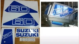 Cowl graphics decals stickers for a Suzuki DT 115 outboard motor