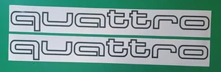 Pair off excellent quality audi quattro side vinyl cut decals graphics stickers