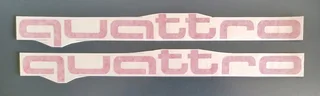 Pair off excellent quality audi quattro side vinyl cut decals graphics stickers