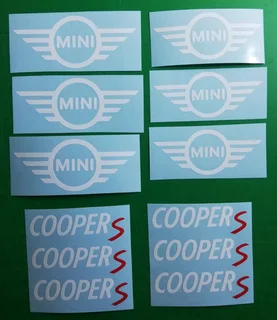 Pair of Mini John Cooper door side decals graphics vinyl cut stickers