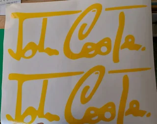 Pair of Mini John Cooper door side decals graphics vinyl cut stickers