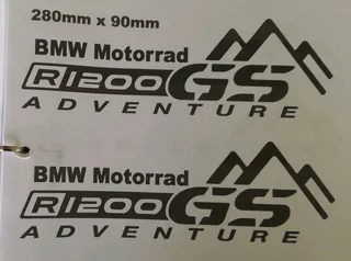 BMW R1200 GS pannier decals stickers / vinyl cut graphics