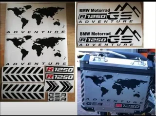 BMW R1200 GS pannier decals stickers / vinyl cut graphics