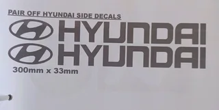 Pair off Hyundai side stickers decals graphics