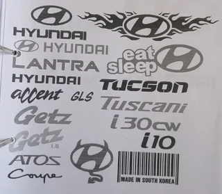 Pair off Hyundai side stickers decals graphics