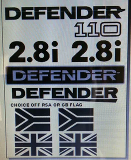 Land Rover Defender 2.8i stickers decals graphics
