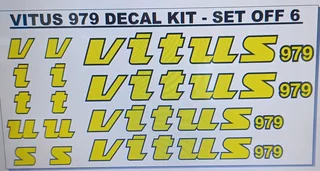 VITUS bicycle frame stickers / vinyl cut decals