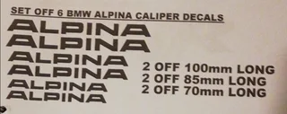 BMW Alpina caliper stickers decals badges emblems