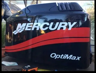Mercury 25 sea pro outboard motor cowl decals stickers