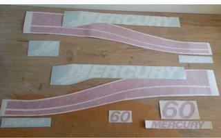 Mercury 25 sea pro outboard motor cowl decals stickers