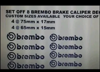 Set off 8 Brembo caliper stickers decals