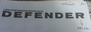 Land Rover Defender bonnet decals stickers graphics
