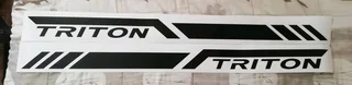 Pair of Mitsubishi Triton side vinyl cut stickers decals