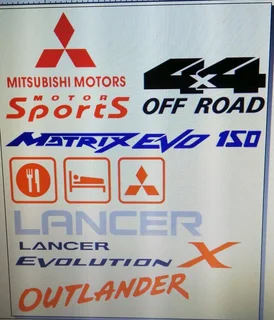 Pair of Mitsubishi Triton side vinyl cut stickers decals