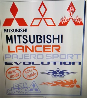 Pair of Mitsubishi Triton side vinyl cut stickers decals