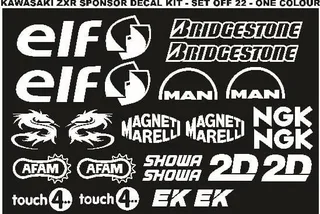 Kawasaki ZXR Moto GP sponsor sticker decals kits