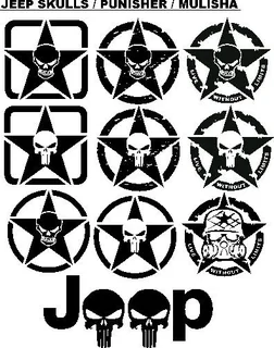 Punisher vehicle decals stickers