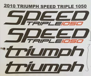 2010 Triumph Speed Triple 1050 vinyl cut sticker kit