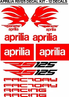 Aprilia RS 125 decals stickers / vinyl cut graphics sets