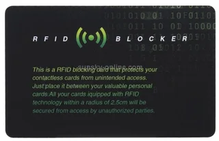Scanner Guard Card - Prevent bank card contactless theft