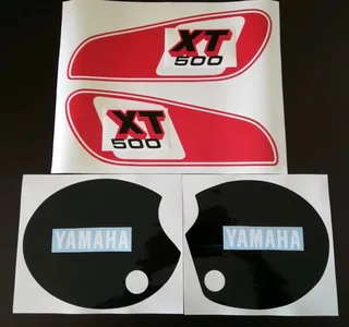 1976 - 82 Yamaha XT 500 tank / side cover decals stickers vinyl cut gr