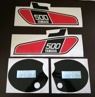 1976 - 82 Yamaha XT 500 tank / side cover decals stickers vinyl cut gr