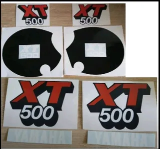 1976 - 82 Yamaha XT 500 tank / side cover decals stickers vinyl cut gr