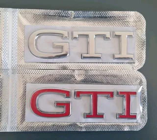Volkswagen VW GTI grille badge emblem.