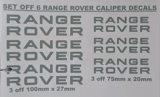Set off 6 Range Rover brake caliper decals / vinyl cut stickers