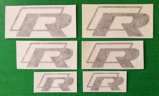 Set off 10 VW R logo golf polo scirocco brake caliper decals stickers
