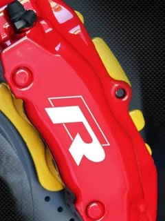 Set off 10 VW R logo golf polo scirocco brake caliper decals stickers