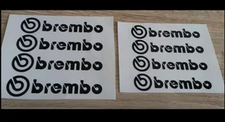 Brembo brake caliper vinyl cut decals stickers - Set off 8