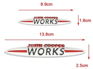 Mini JCW 3D chrome front grille badge / emblem