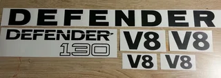 Land Rover Defender 130 decals graphics vinyl cut stickers kits