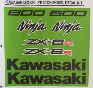 Kawasaki ZX 6R decals stickers vinyl cut graphics sets