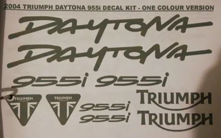 Decal sticker kit for a 2002 Triumph Daytona 955i