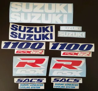 Decal sticker set for a 1991 Suzuki GSXR 1100M SACS motorcycle