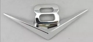 Chrome metal V6 and V8 badges / emblems.