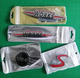 Mini JCW exterior grille, back and wing badges