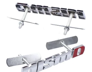 NISMO nissan motorsport front metal chrome grille badge