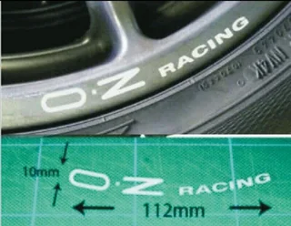 Set off 8 OZ Racing rim / mag decals stickers / vinyl graphics