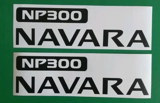 Pair off Nissan Navara NP 300 rear side decals / vinyl cut stickers