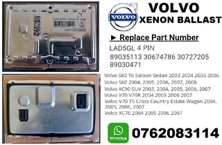 Volvo XC70 headlight xenon ballast control modules
